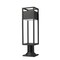 Z-Lite Barwick 1 Light Outdoor Pier Mounted Fixture, Black & Etched 585PHMR-533PM-BK-LED - alternate 6